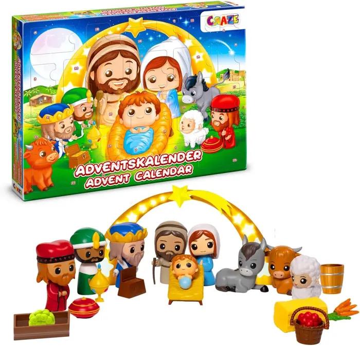 CRAZE Calendario de Adviento Belén, 24 figuras