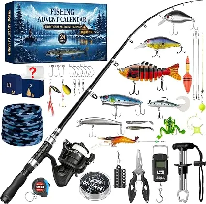 Calendario de Adviento de pesca, 24 días